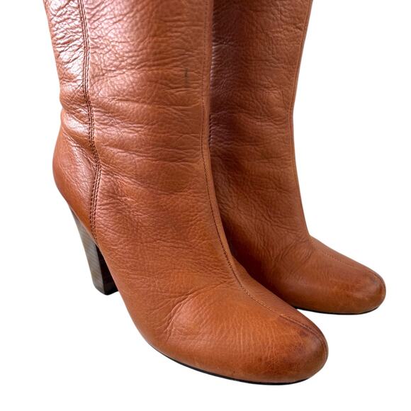 FOSSIL Tall Leather Buckle Boots 3.5" Heel Style FFW4177129 in Tan W's Size 8 - Picture 11 of 16